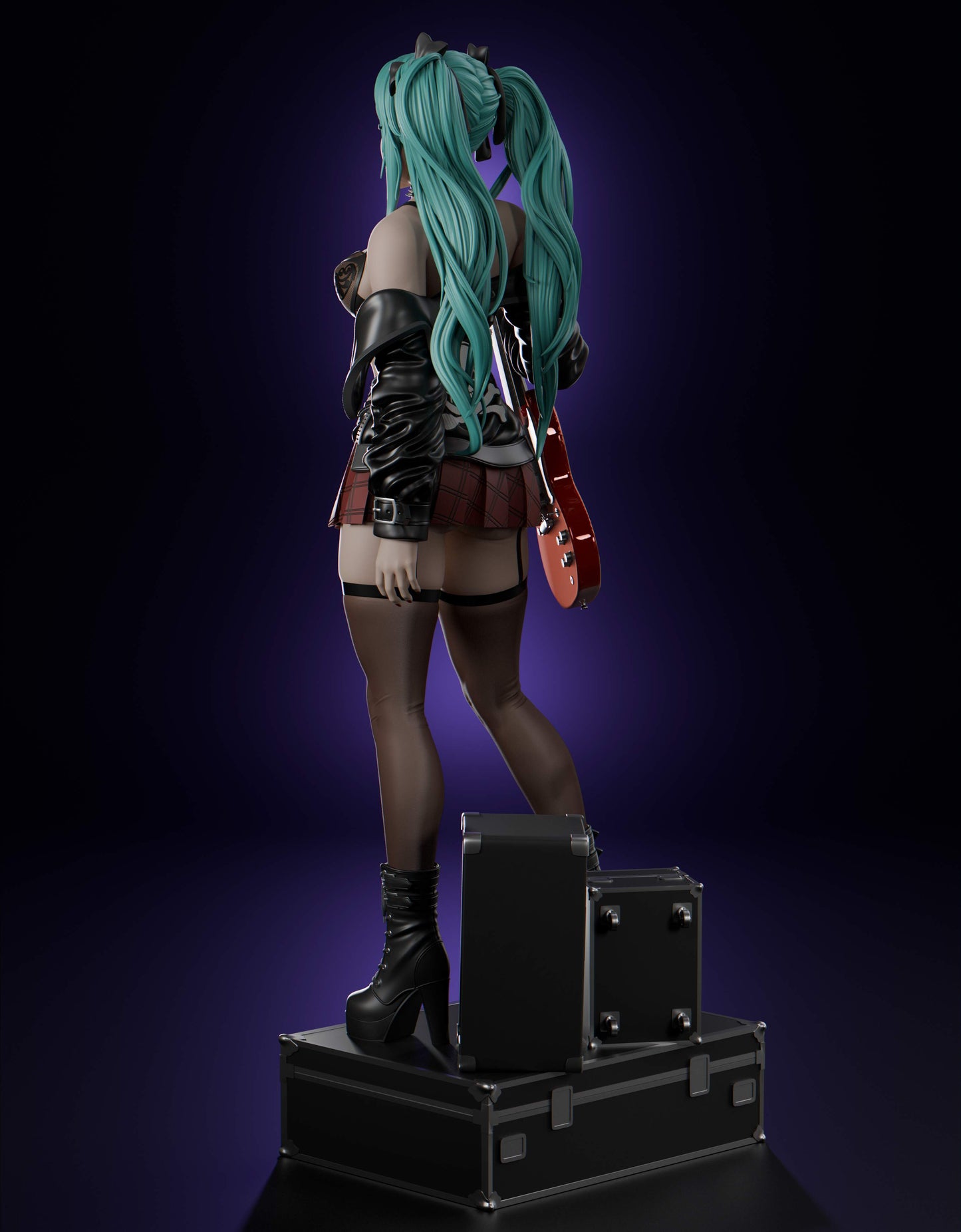 Hatsune Miku Rock Resin Fan Art MTO (Design by Abe3D)
