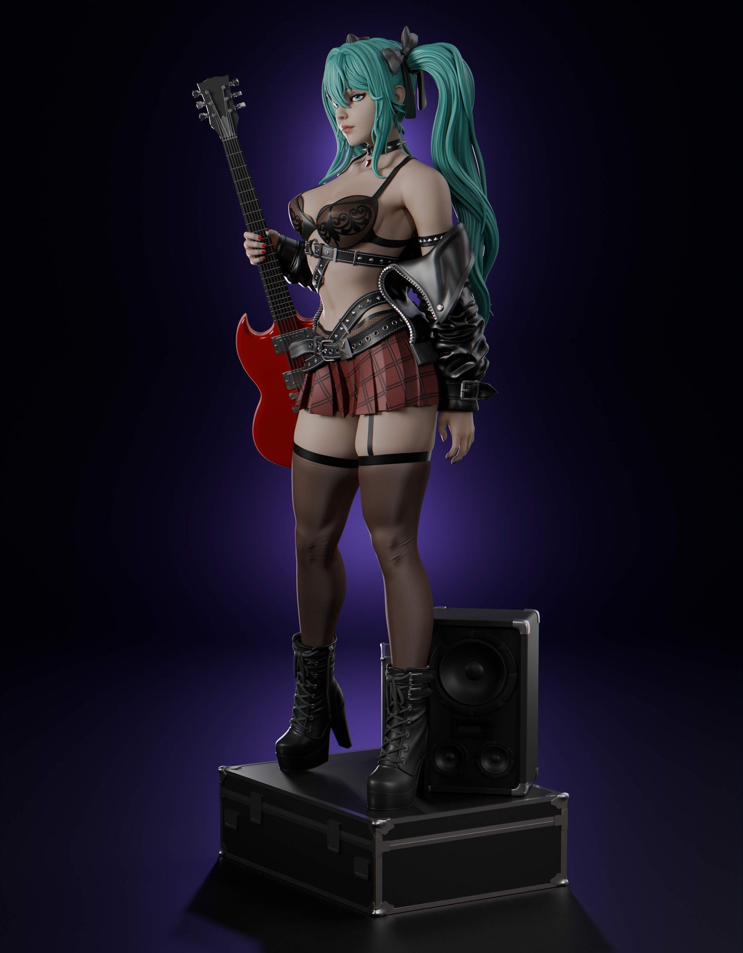 Hatsune Miku Rock Resin Fan Art MTO (Design by Abe3D)