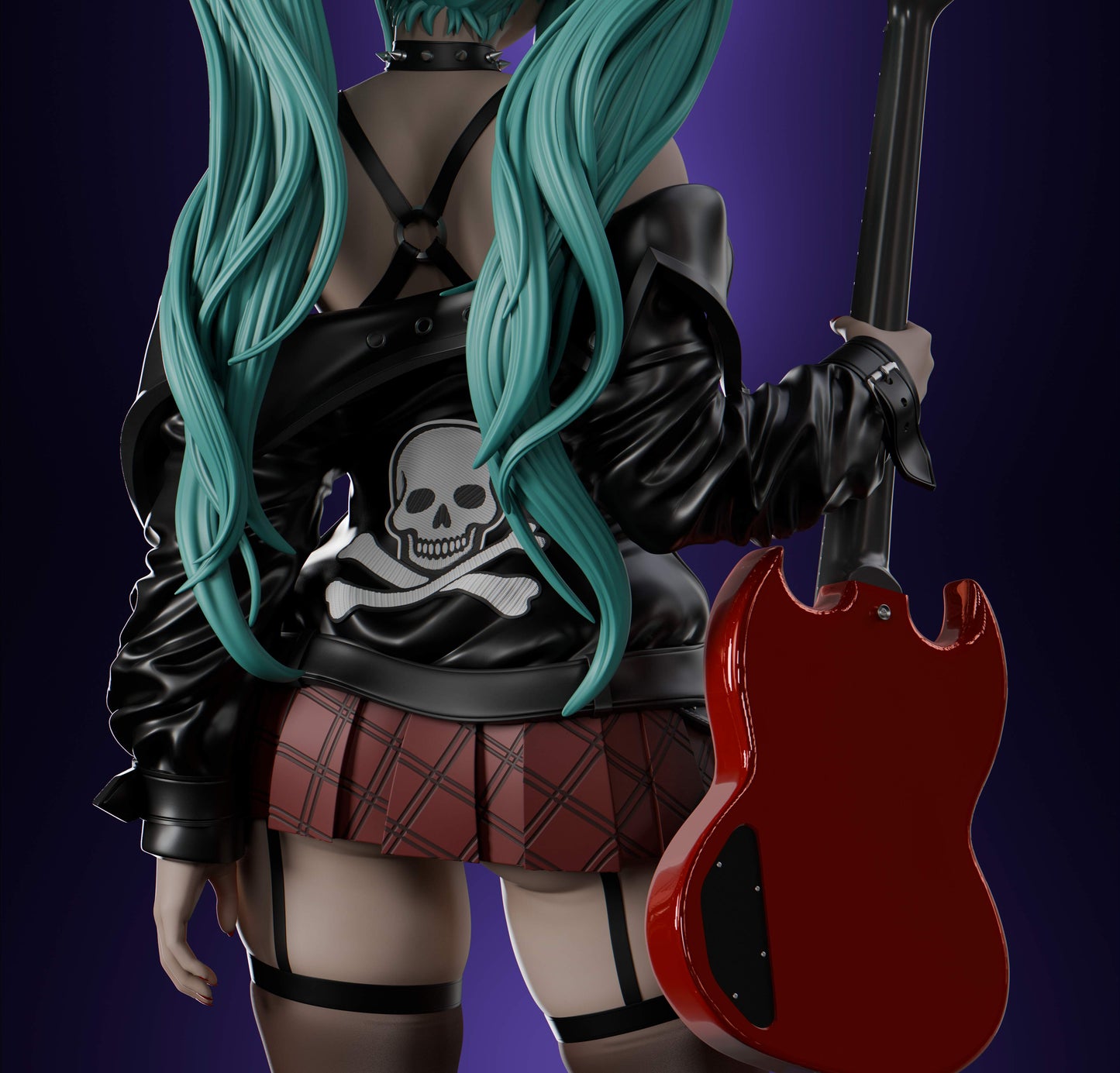 Hatsune Miku Rock Resin Fan Art MTO (Design by Abe3D)