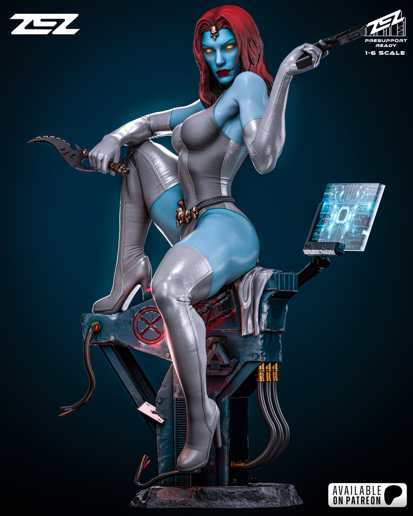 Mystique Resin Sculpture Fan Art - MTO (ZEZ)