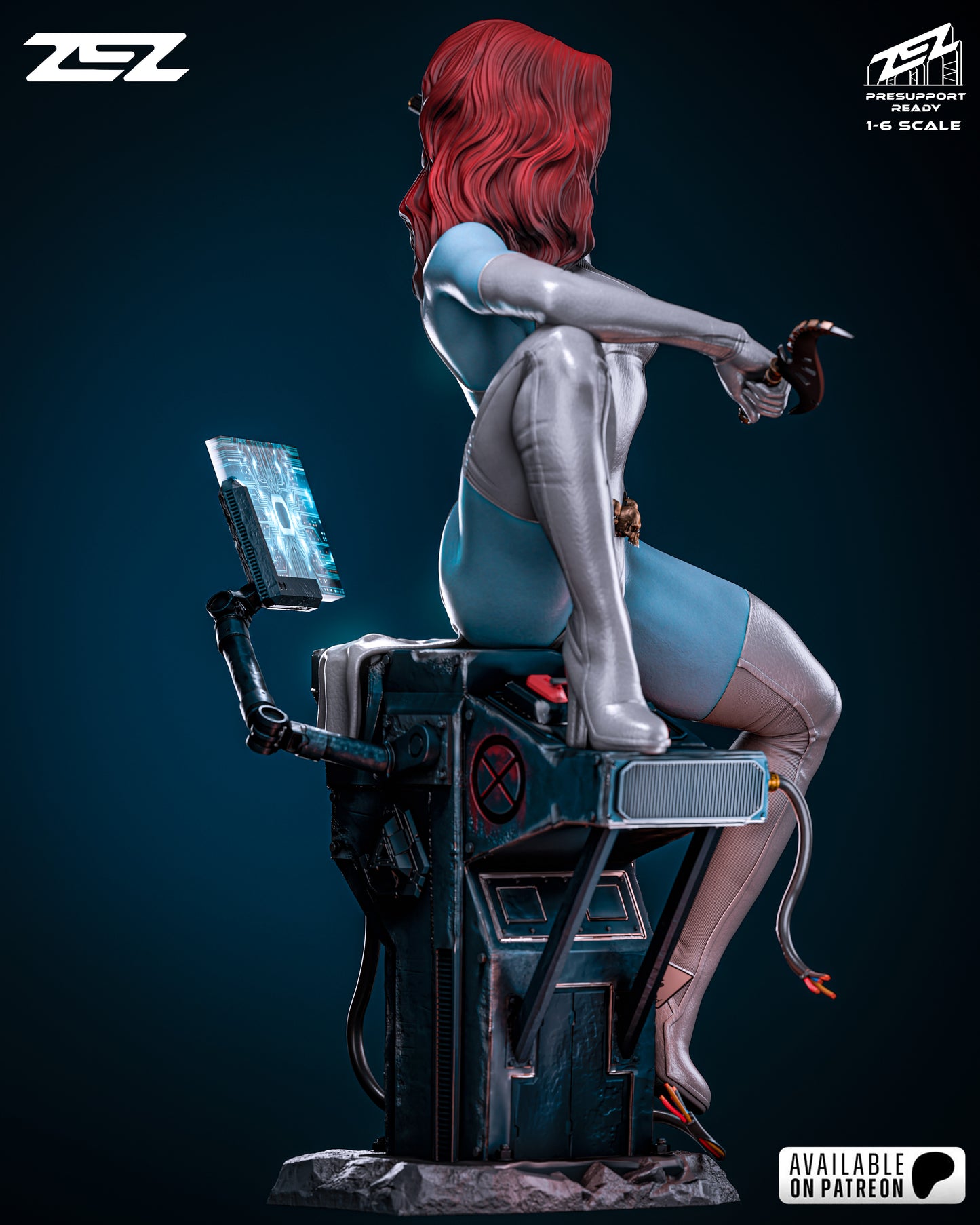 Mystique Resin Sculpture Fan Art - MTO (ZEZ)
