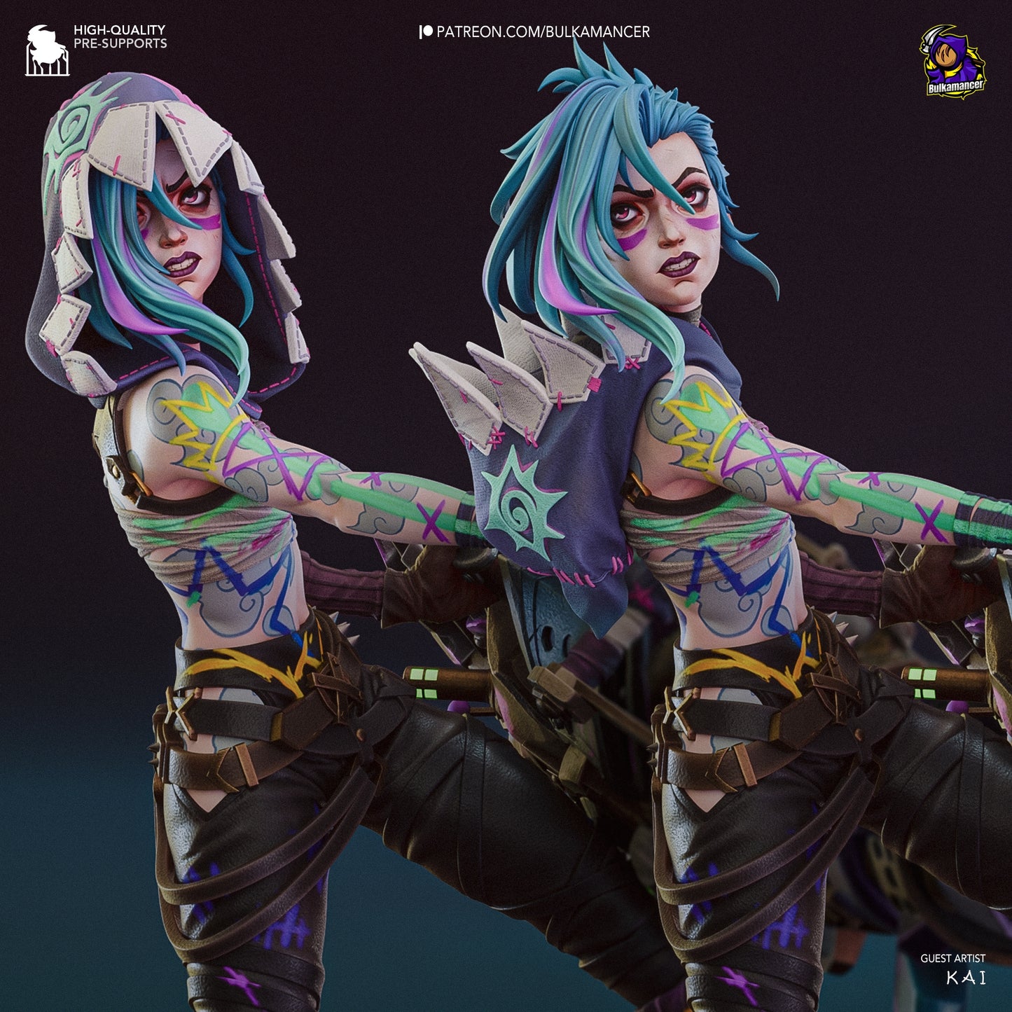 Jinx Resin Fan Art - MTO (Design by Bulkamancer)