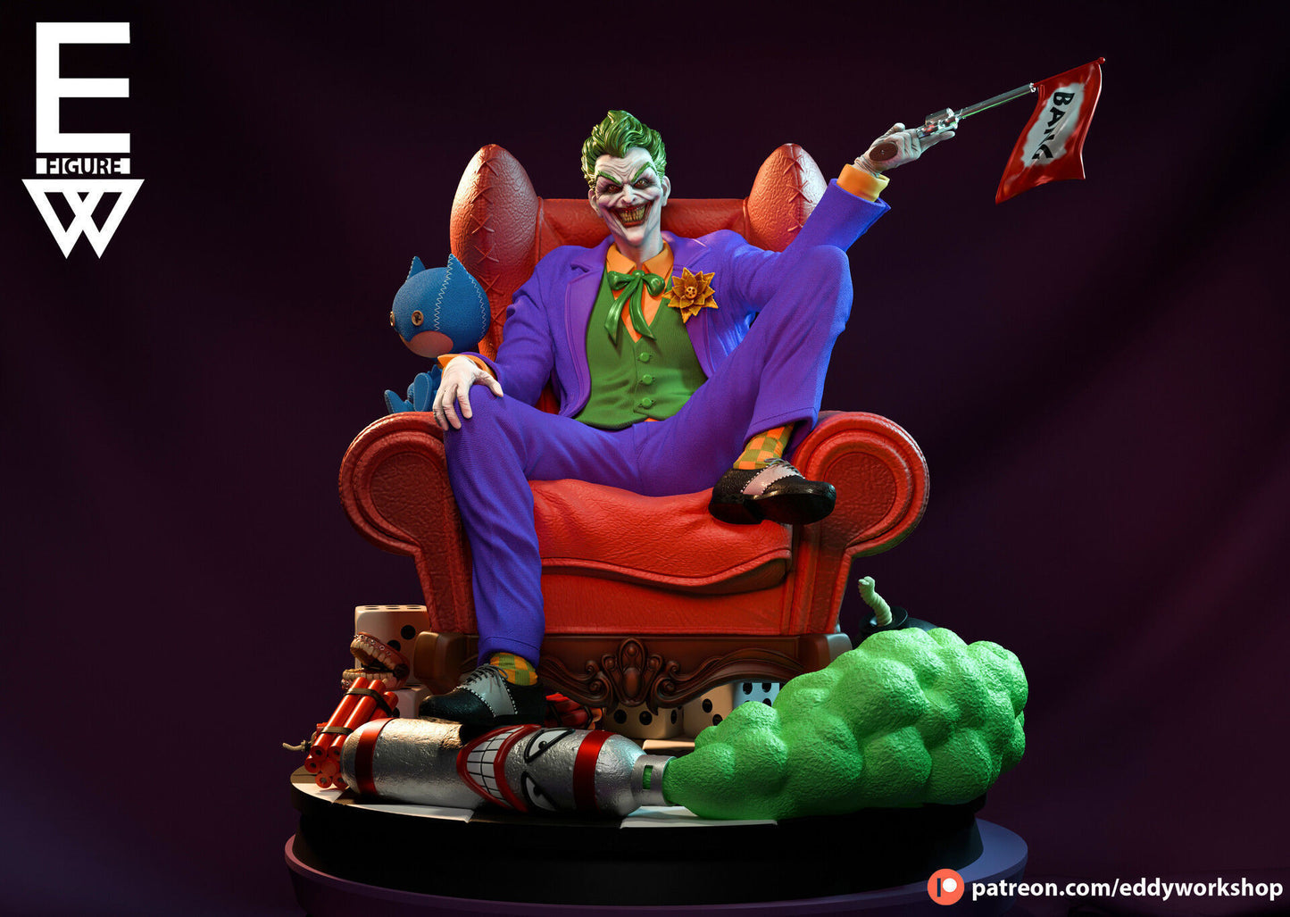 Joker Resin Fan Art Sculpture (EW)