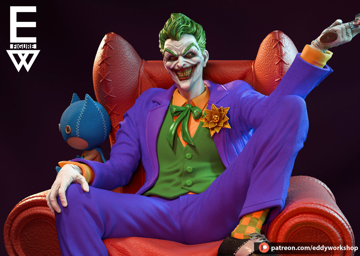 Joker Resin Fan Art Sculpture (EW)