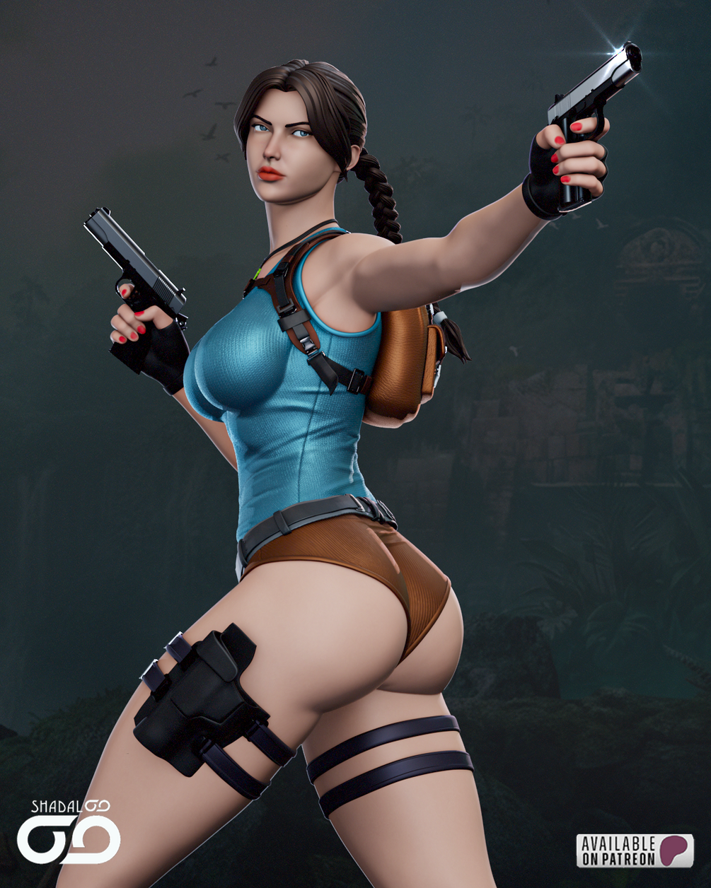 Lara Croft Resin Art (Shadaloo)