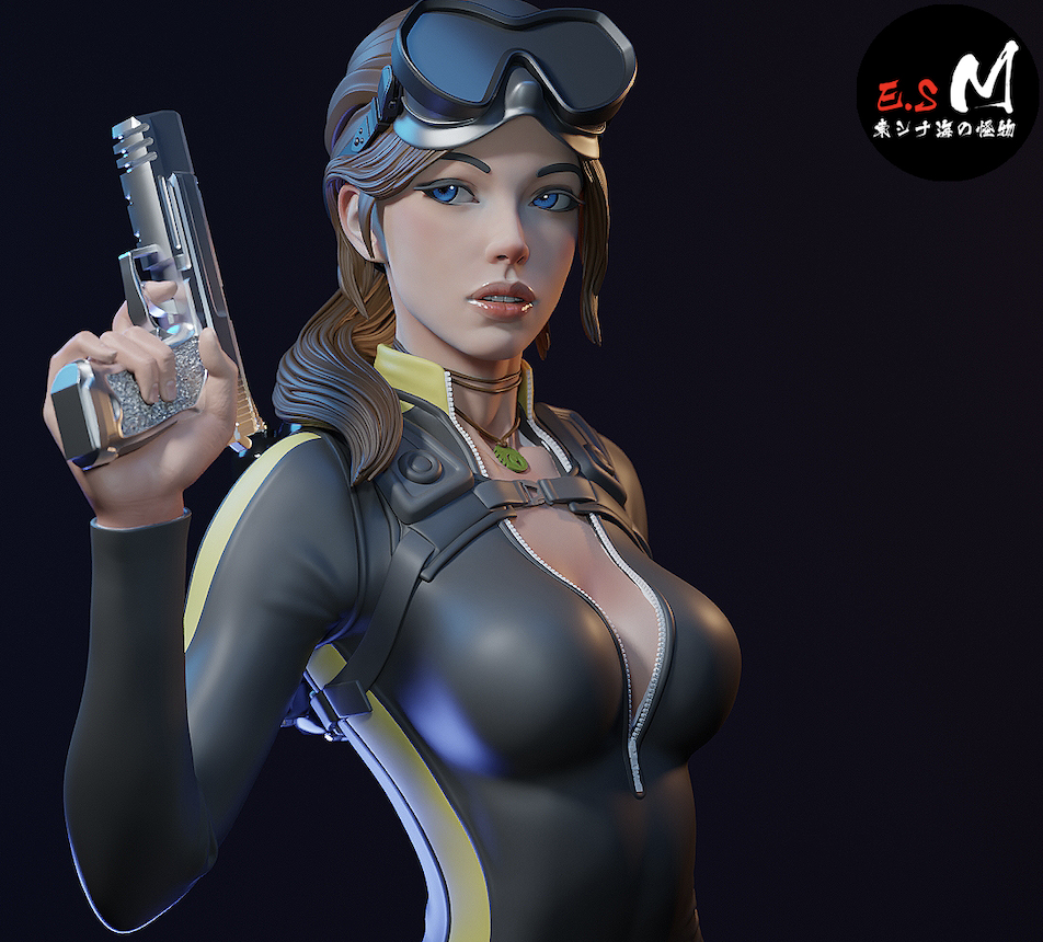 Lara Croft Resin Art (East Sea Monster Version)
