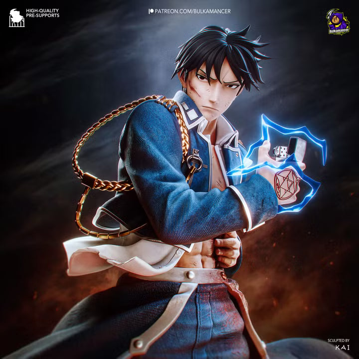 Roy Mustang Resin Art (Design by Bulkamancer)