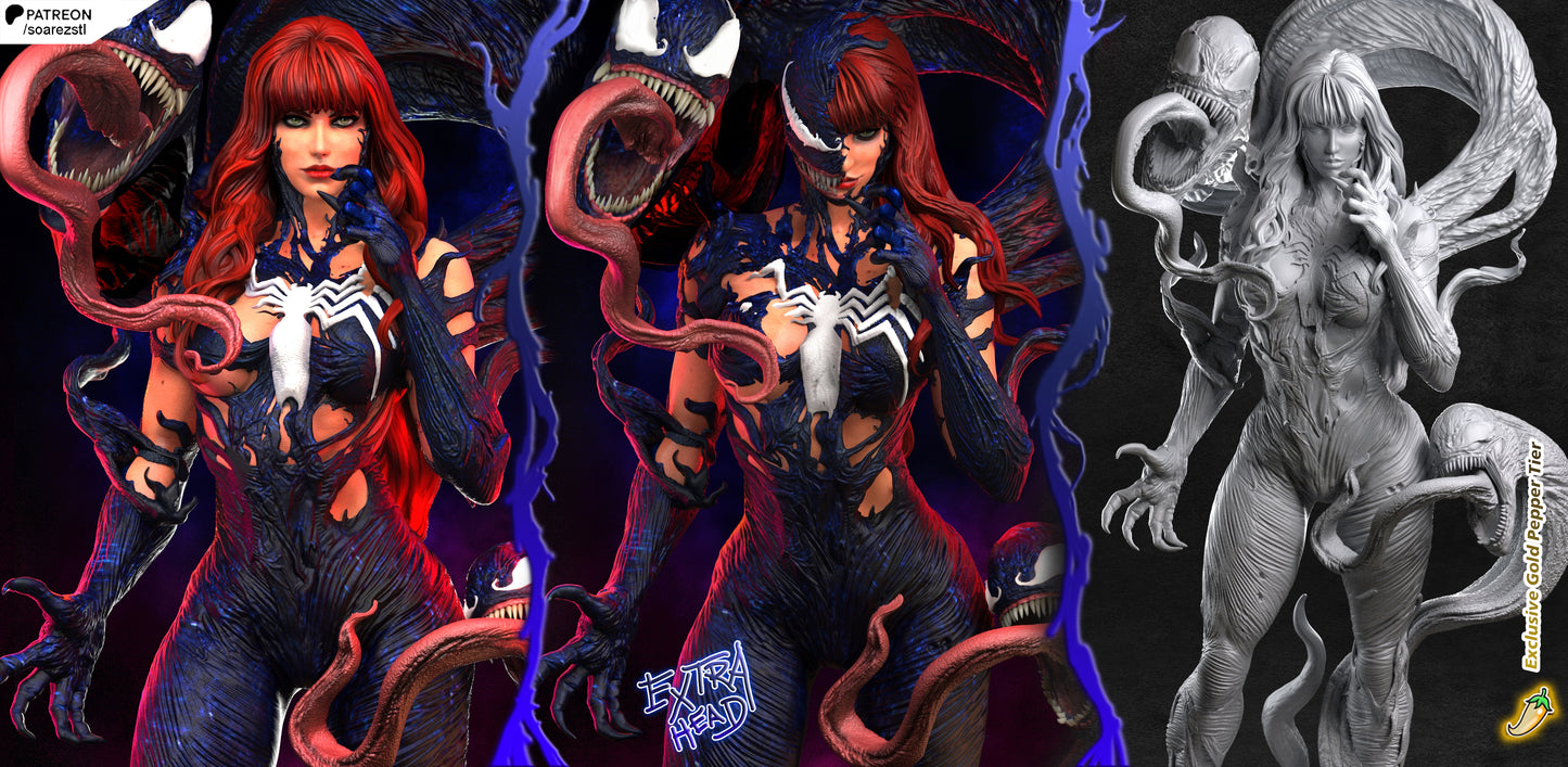 Mary Jane Venom Resin Fan Art Sculpture (Soarez)