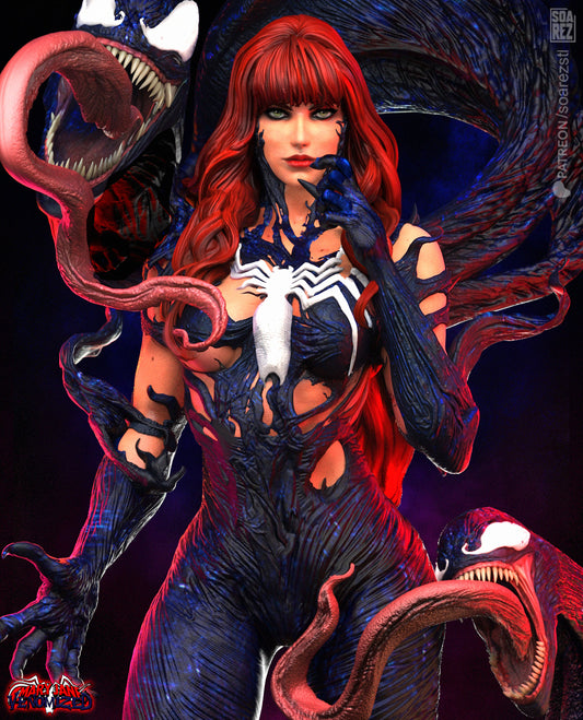 Mary Jane Venom Resin Fan Art Sculpture (Soarez)