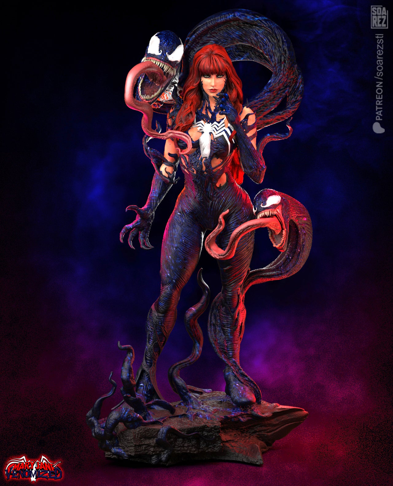 Mary Jane Venom Resin Fan Art Sculpture (Soarez)