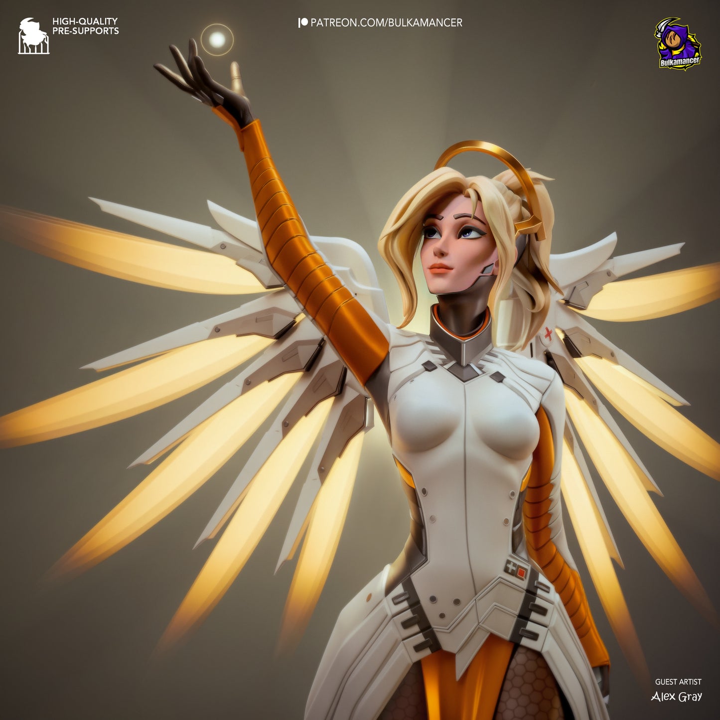 Mercy Overwatch Resin Fan Art - MTO (Design by Bulkamancer)