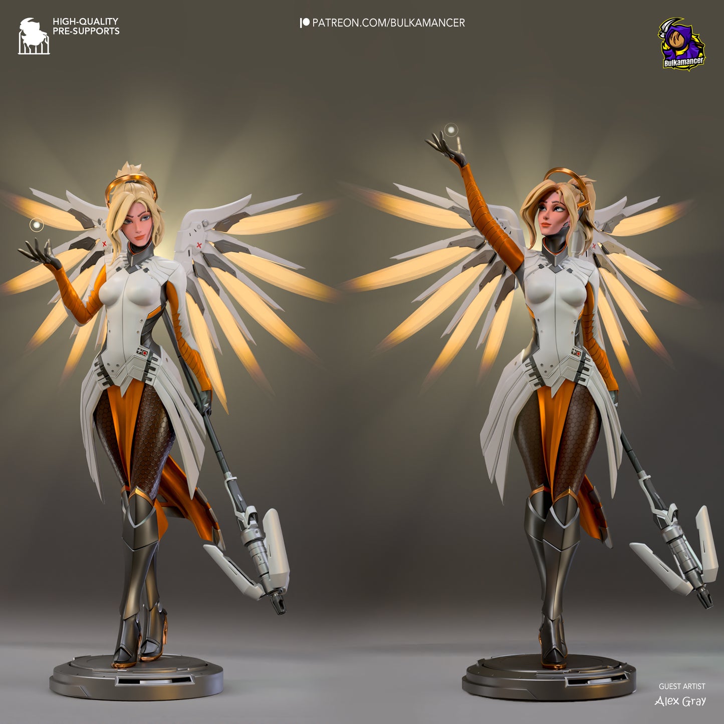 Mercy Overwatch Resin Fan Art - MTO (Design by Bulkamancer)