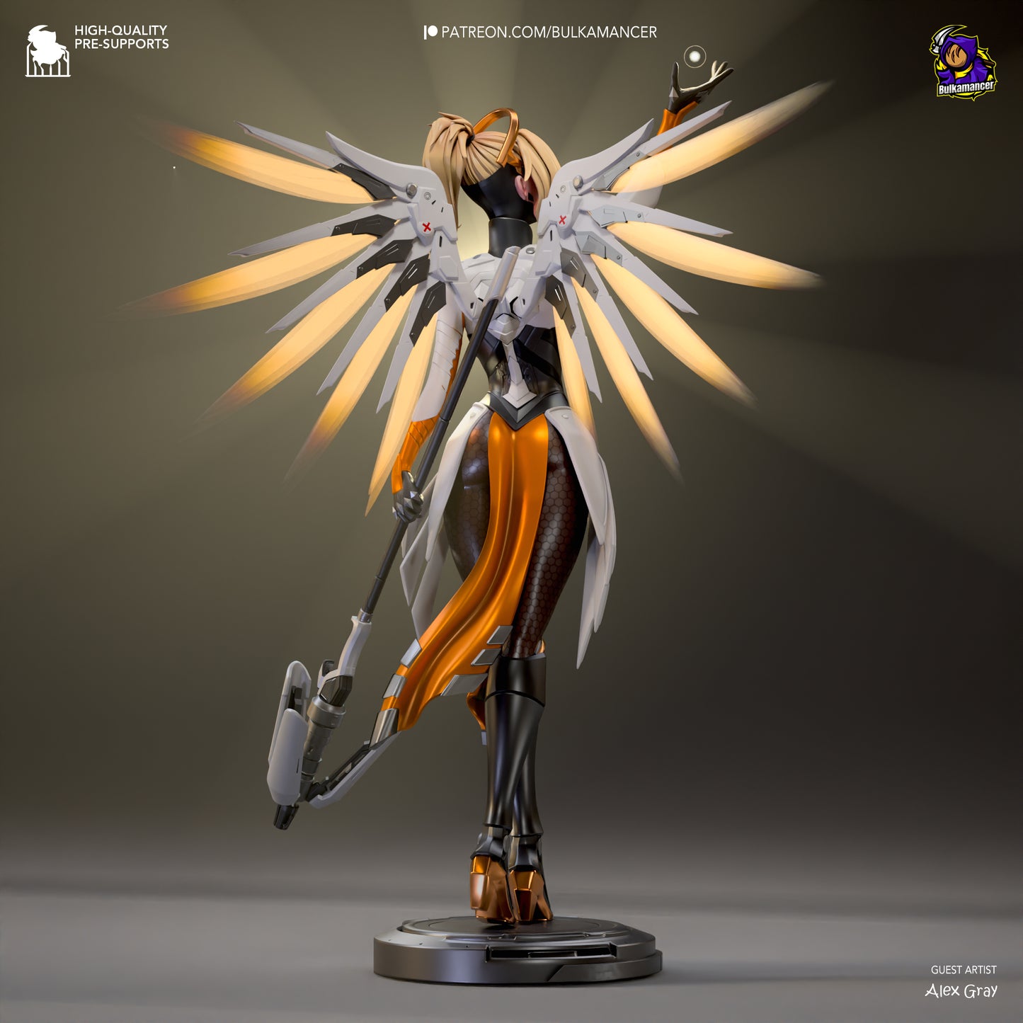 Mercy Overwatch Resin Fan Art - MTO (Design by Bulkamancer)