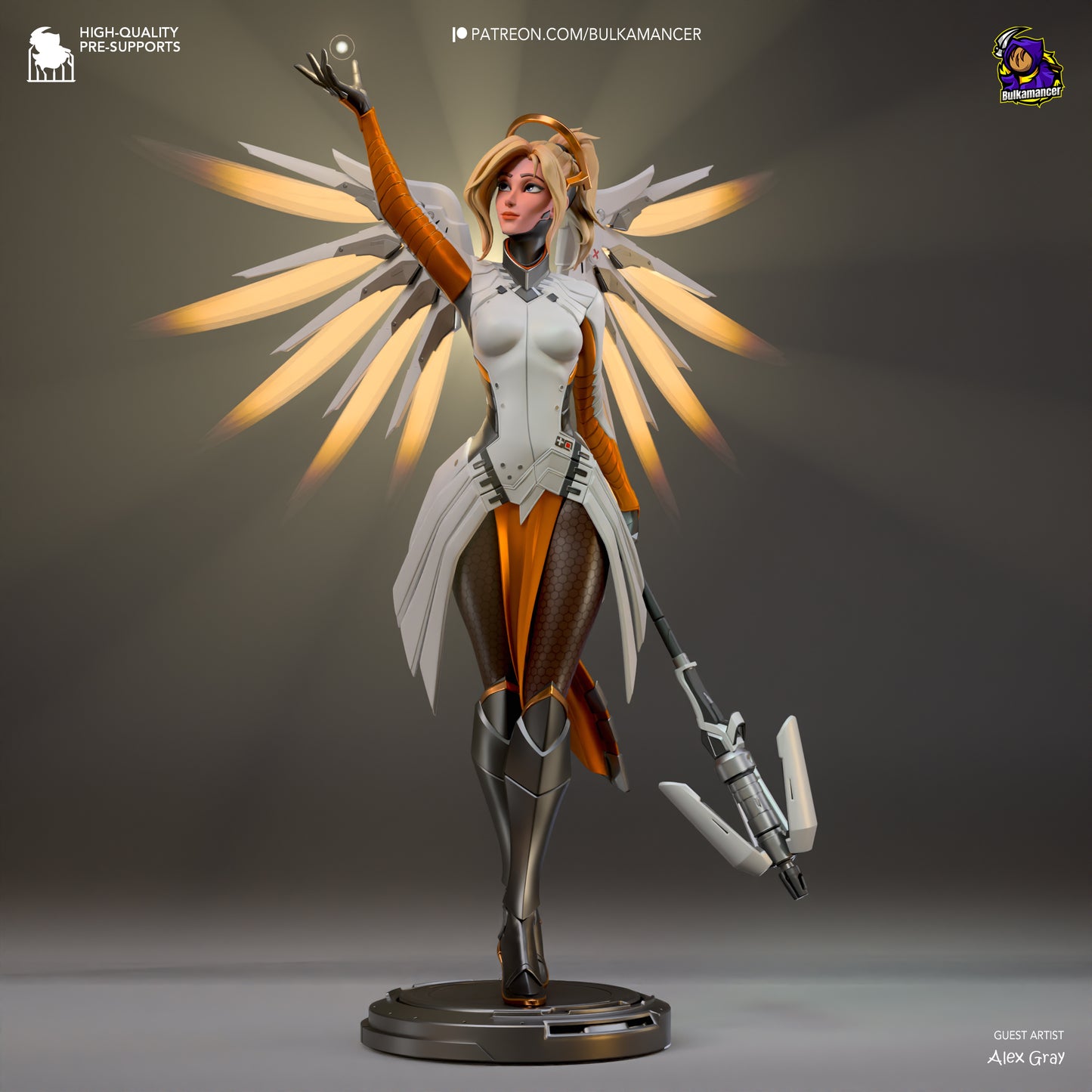 Mercy Overwatch Resin Fan Art - MTO (Design by Bulkamancer)