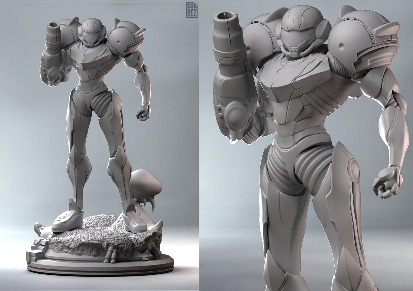 Samus Resin Fan Art Sculpture (Soarez)