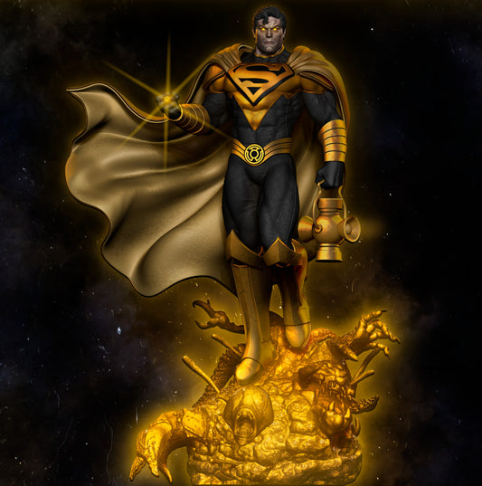 Superman Yellow Lantern Resin Fan Art - MTO (SS)