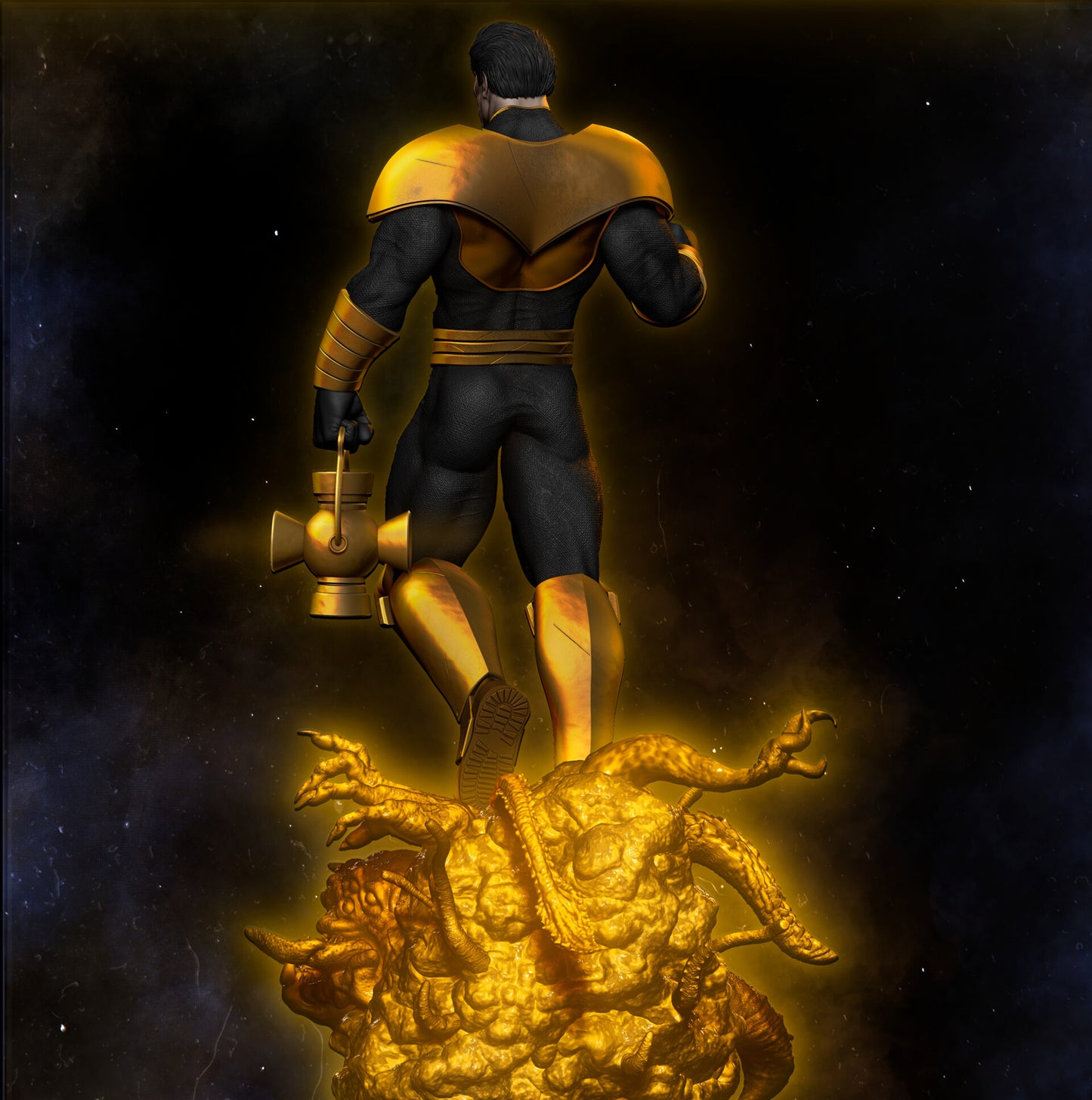 Superman Yellow Lantern Resin Fan Art - MTO (SS)