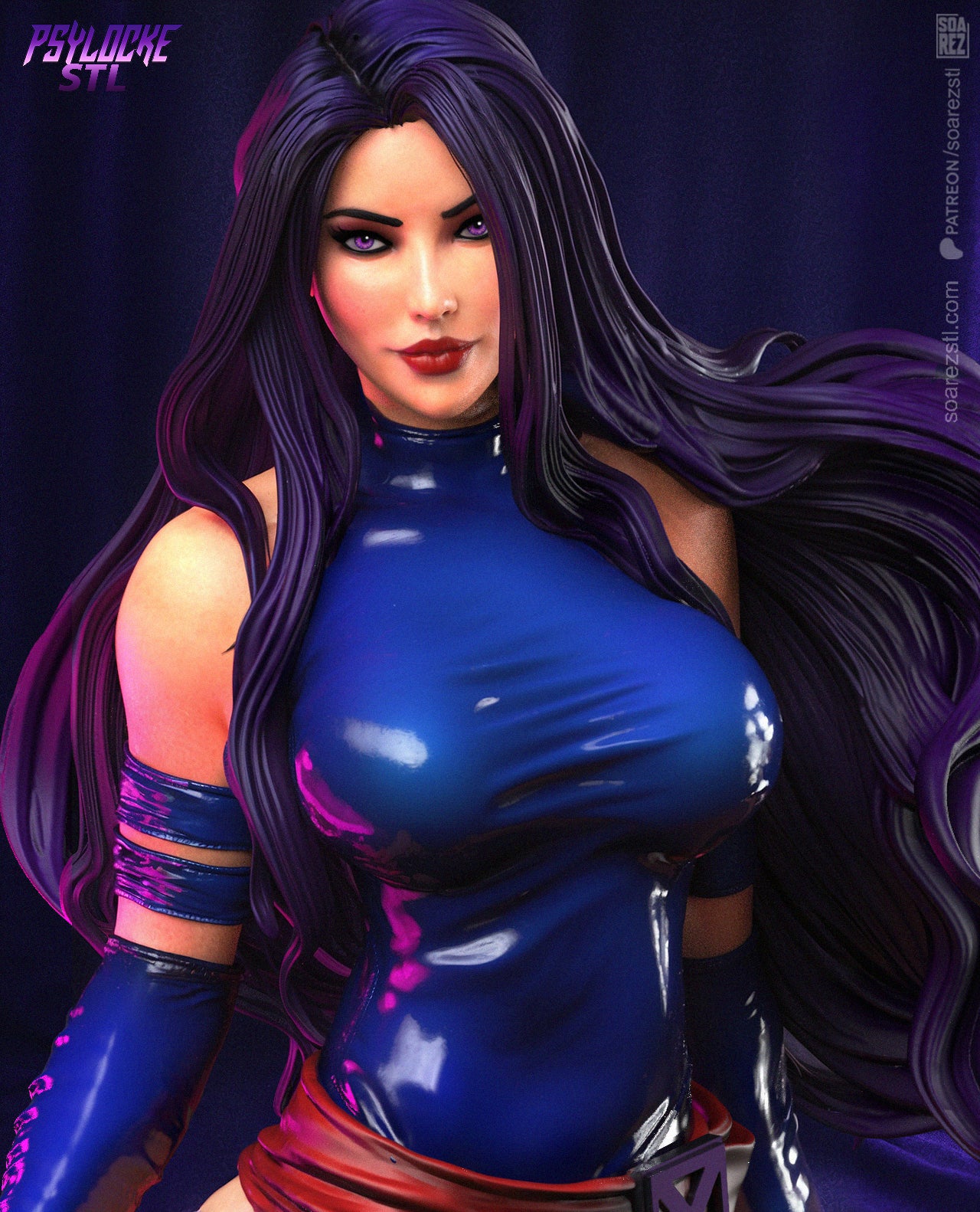 Psylocke Resin Fan Art Sculpture (Soarez)