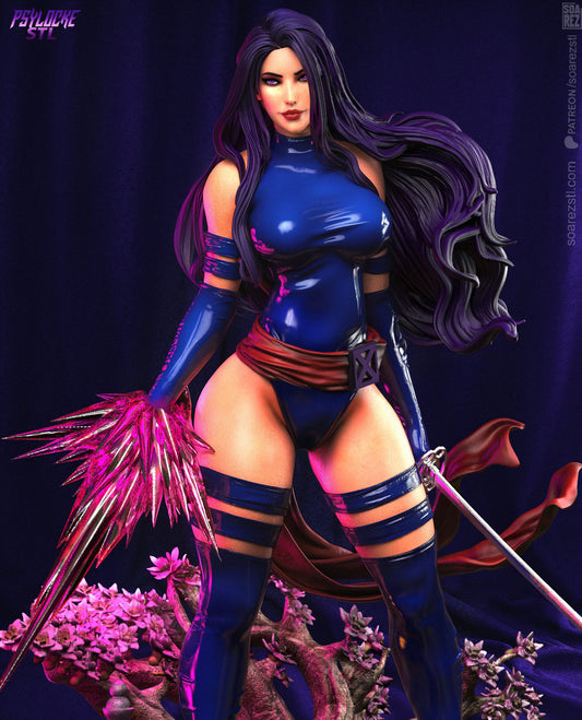 Psylocke Resin Fan Art Sculpture (Soarez)