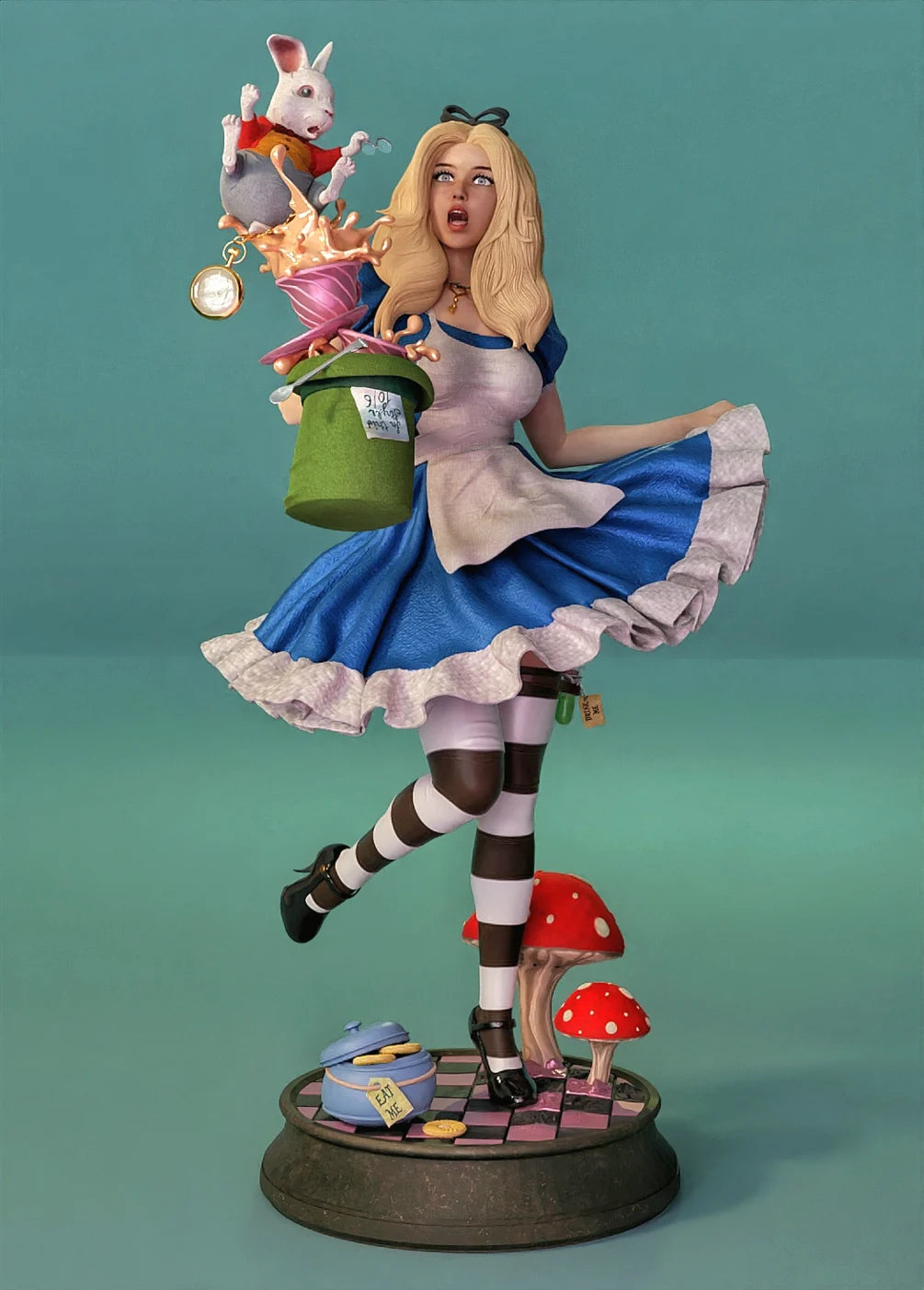 Alice in Wonderland Resin Art (Design by MCM Studios)