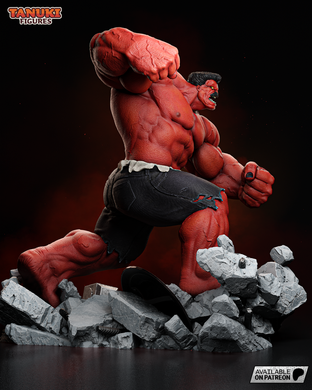 Red Hulk Resin Fan Art - MTO (Tanuki)