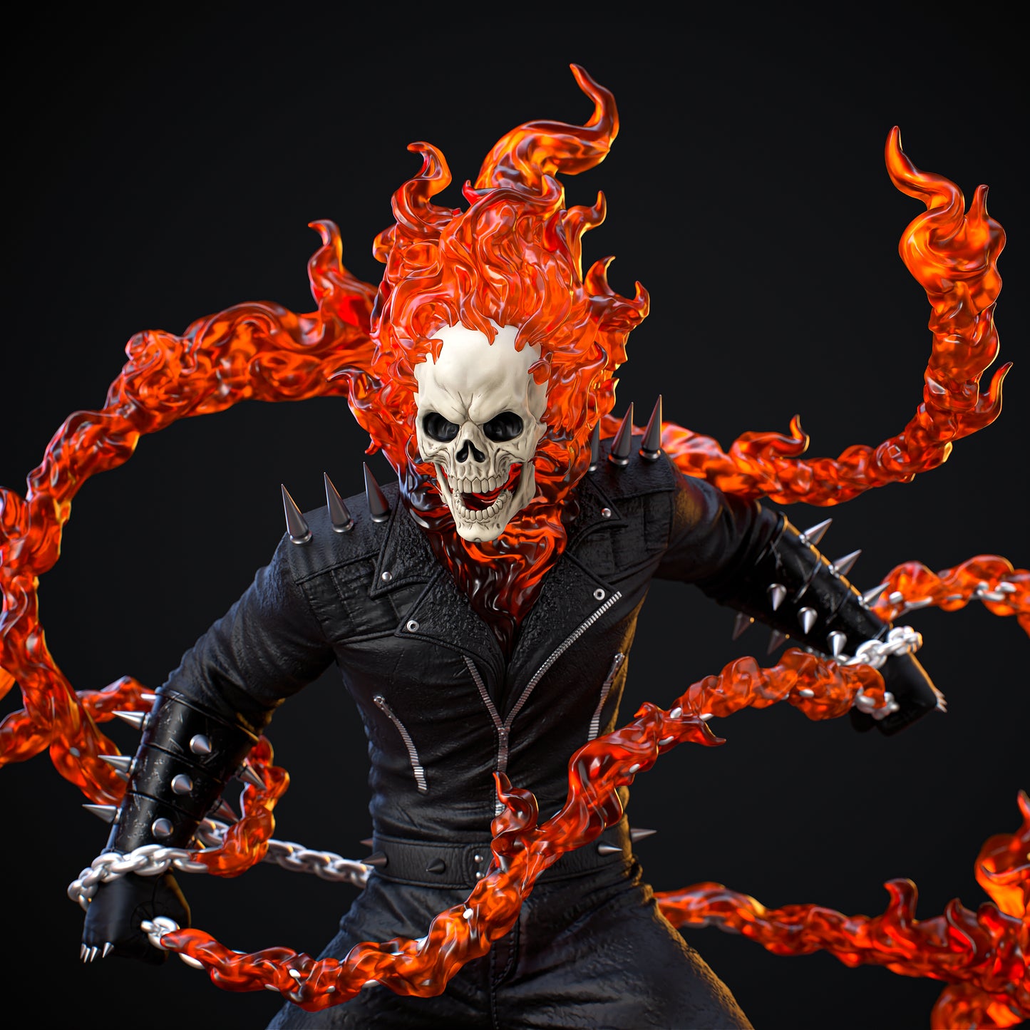 Ghost Rider Collectible Resin Fan Art Pro Painted - MTO