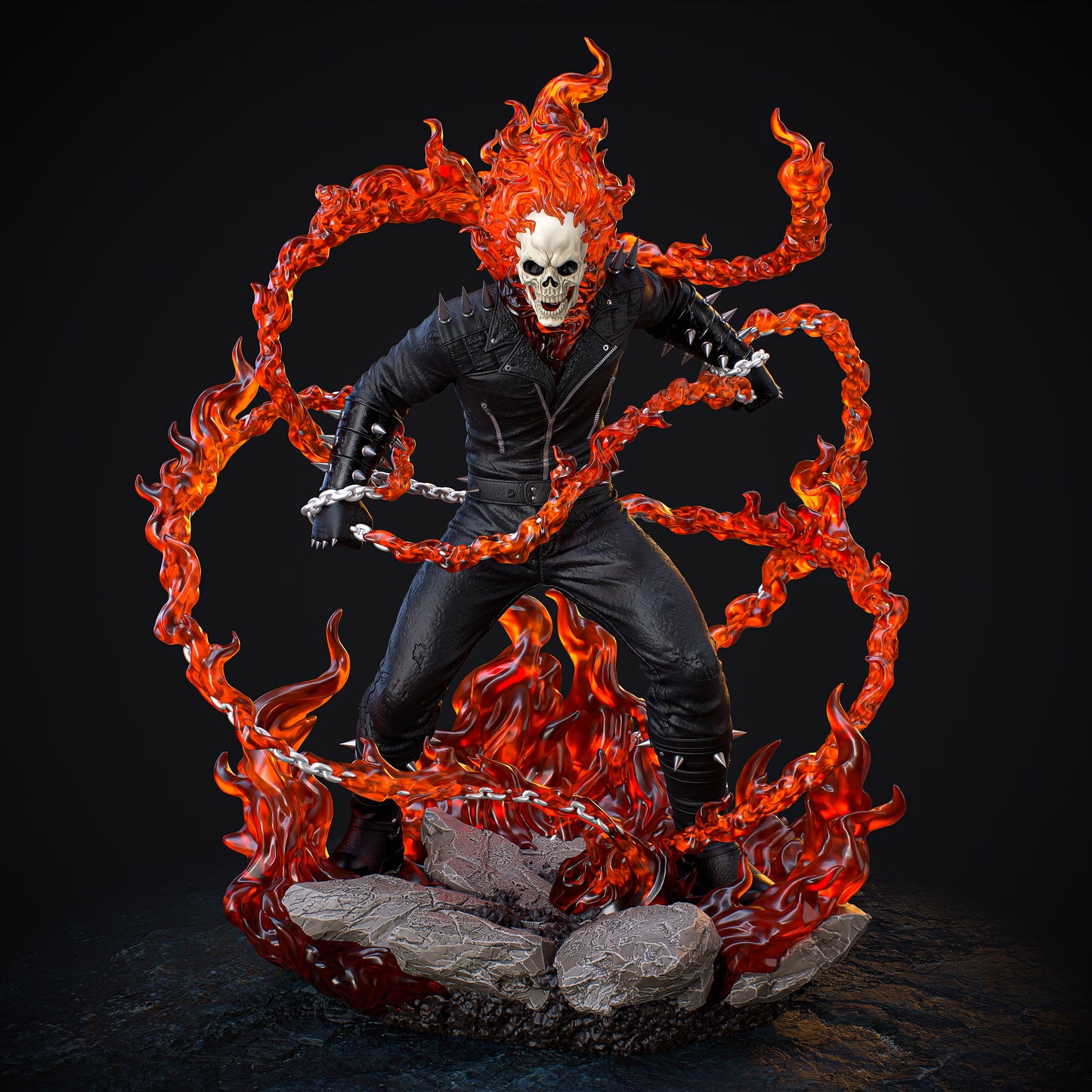 Ghost Rider Collectible Resin Fan Art Pro Painted - MTO