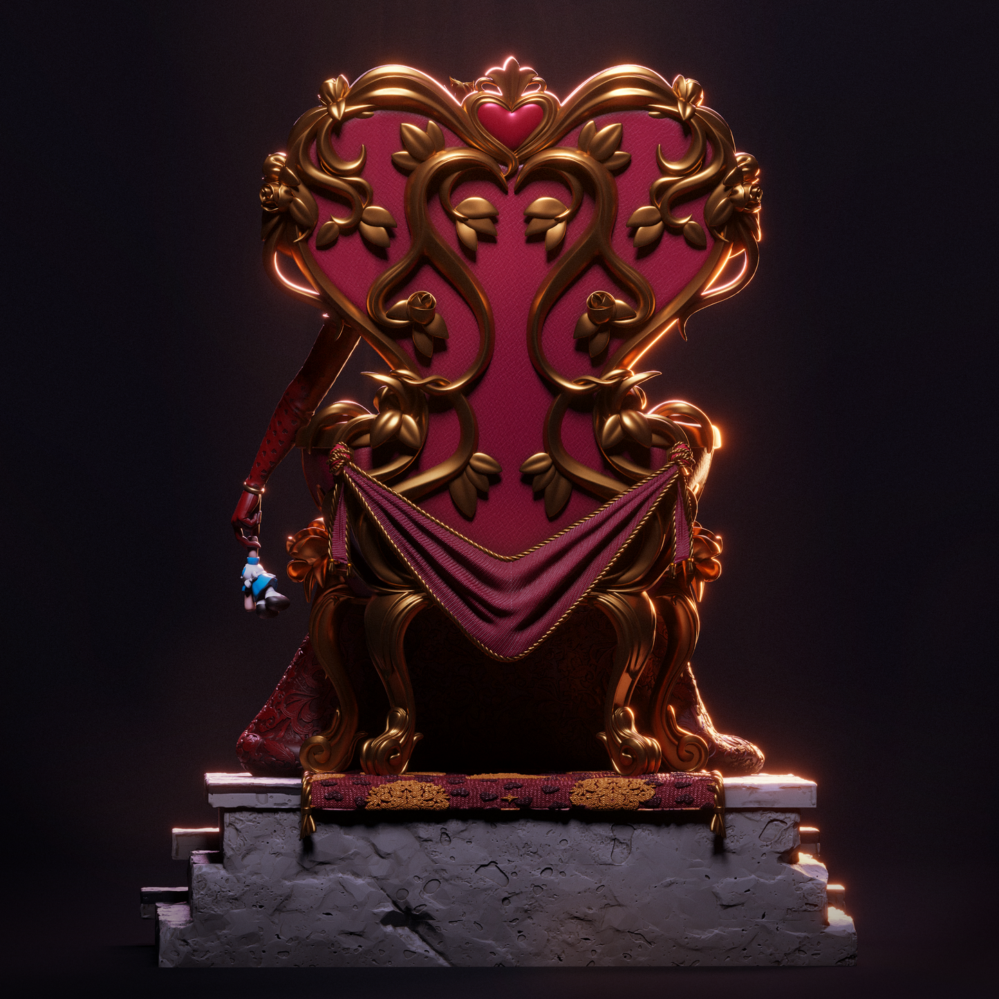 Queen of Hearts Resin Art - MTO (Design by CA3D)