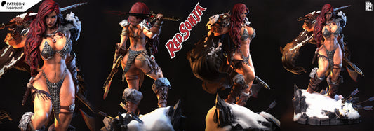 Red Sonja Resin Fan Art Sculpture (Soarez)