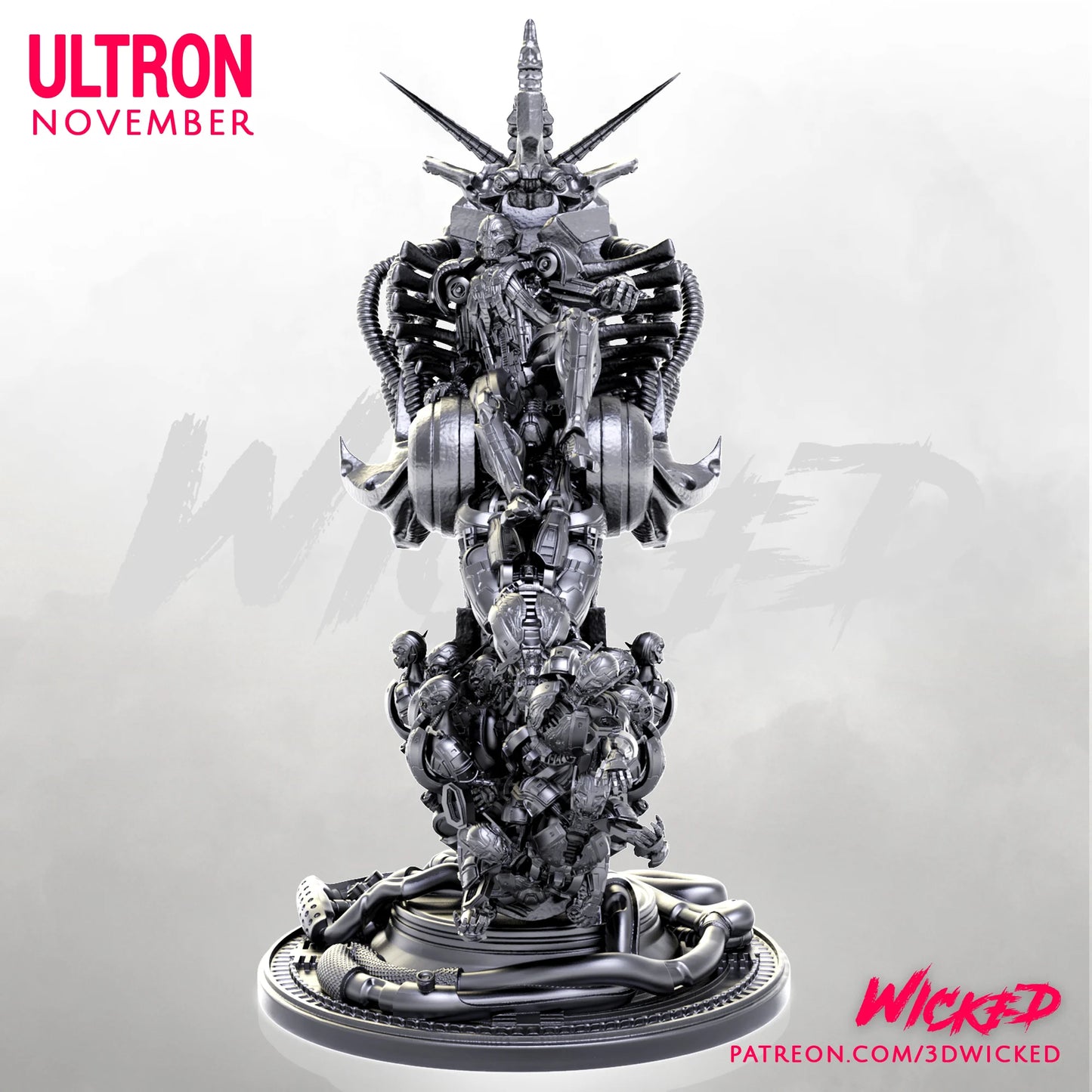 Ultron Diorama Resin Fan Art - MTO (Wicked Studios)