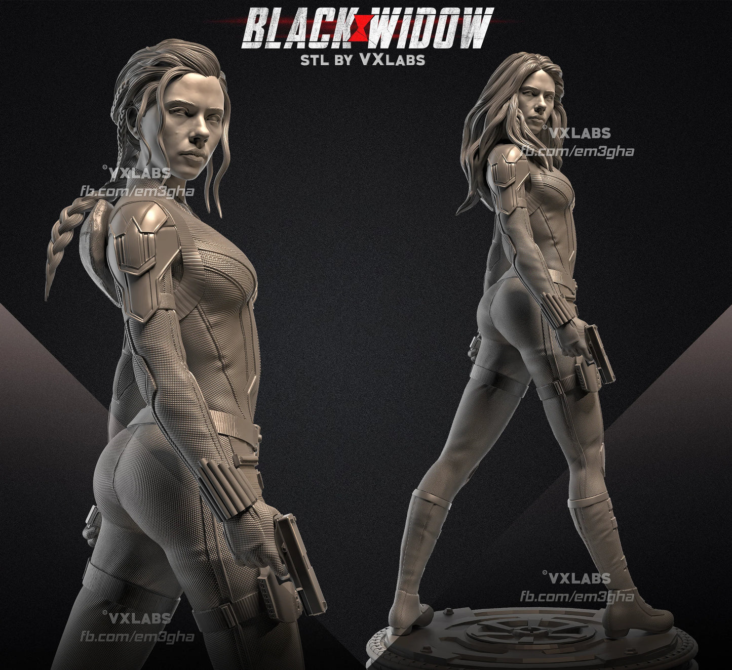 Black Widow Resin Fan Art - MTO (VXLabs)