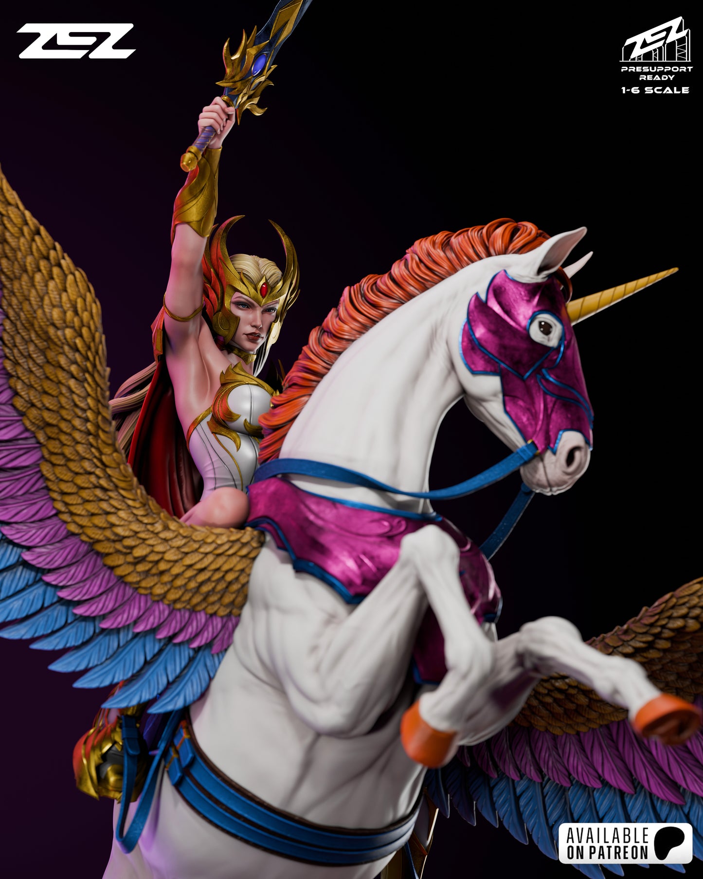 She Ra Resin Sculpture Fan Art - MTO (ZEZ)