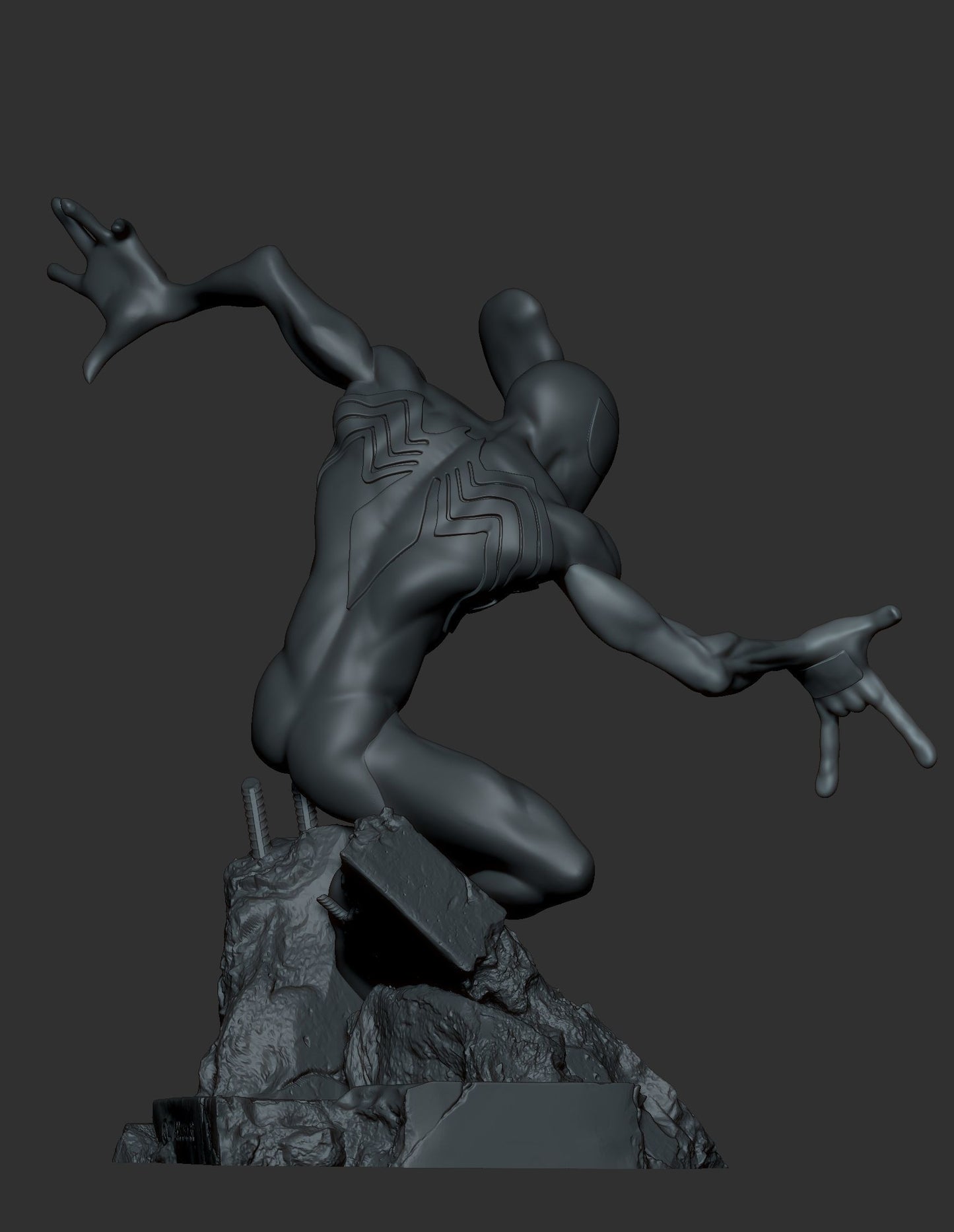 Spiderman Symbiote Resin Fan Art - MTO (3DMind)