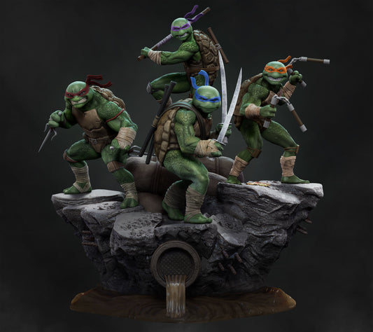 Teenage Mutant Ninja Turtles Diorama Resin Fan Art - MTO (3DMind)