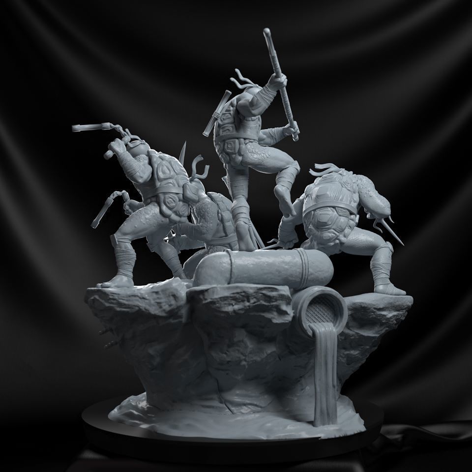 Teenage Mutant Ninja Turtles Diorama Resin Fan Art - MTO (3DMind)