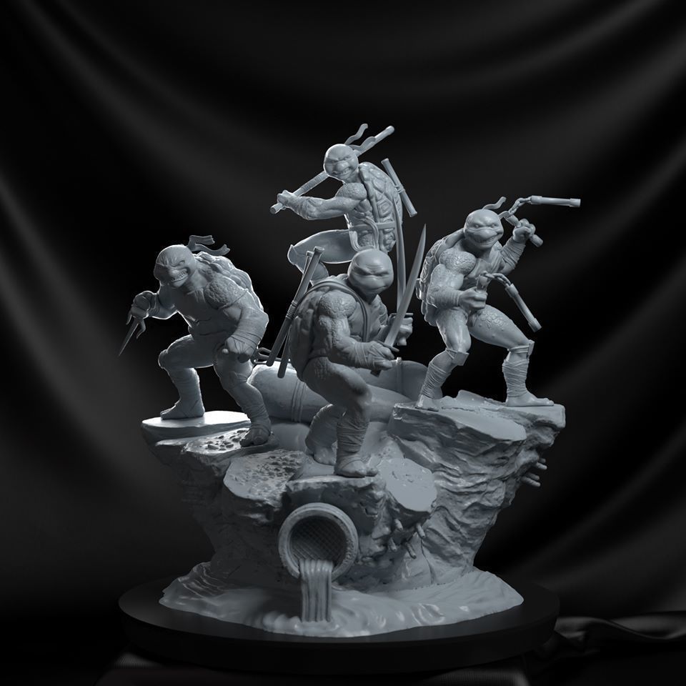 Teenage Mutant Ninja Turtles Diorama Resin Fan Art - MTO (3DMind)