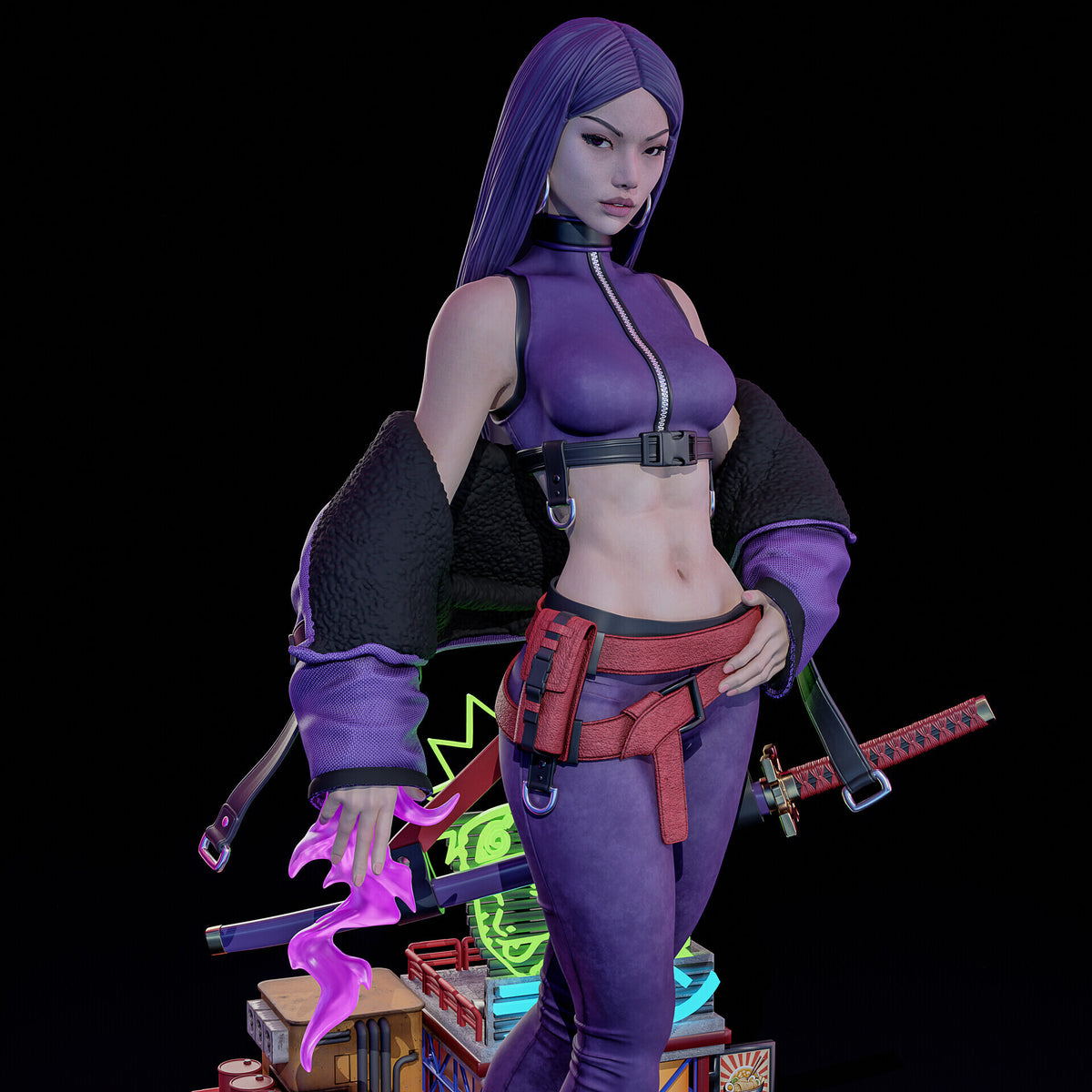 Psylocke Resin Art (East Sea Monster Version)