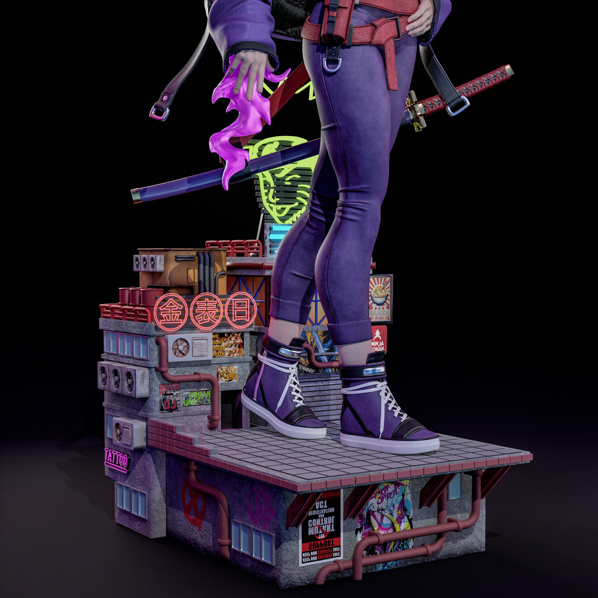 Psylocke Resin Art (East Sea Monster Version)