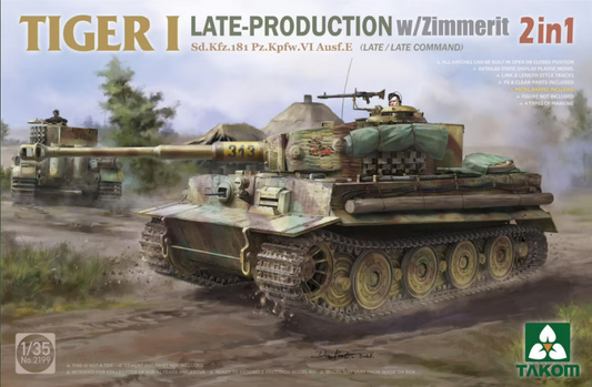 Takom - Tiger I Late Production w/zimmerit - 1/35 (2199)