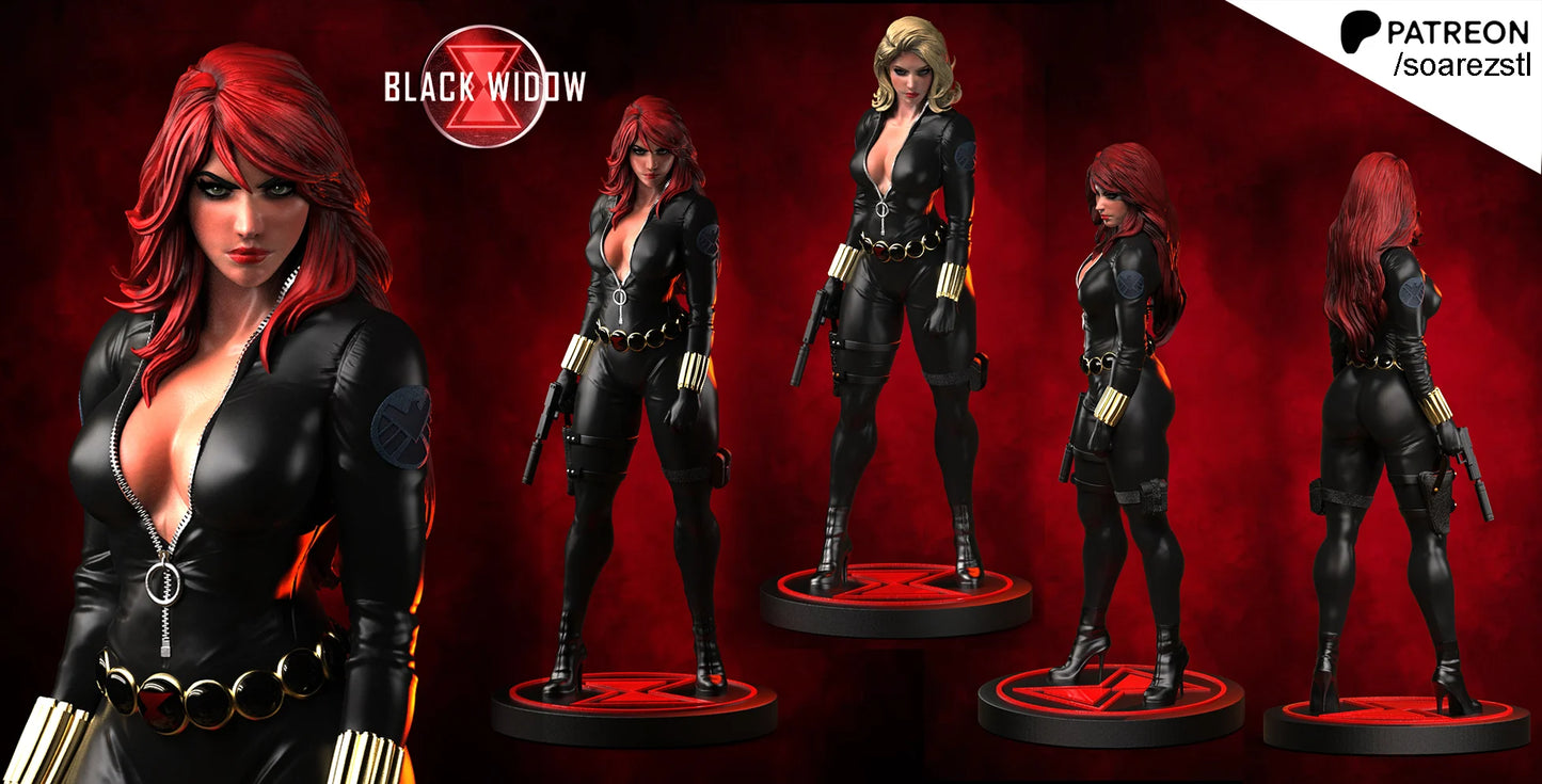 Black Widow Resin Fan Art Sculpture (Soarez)