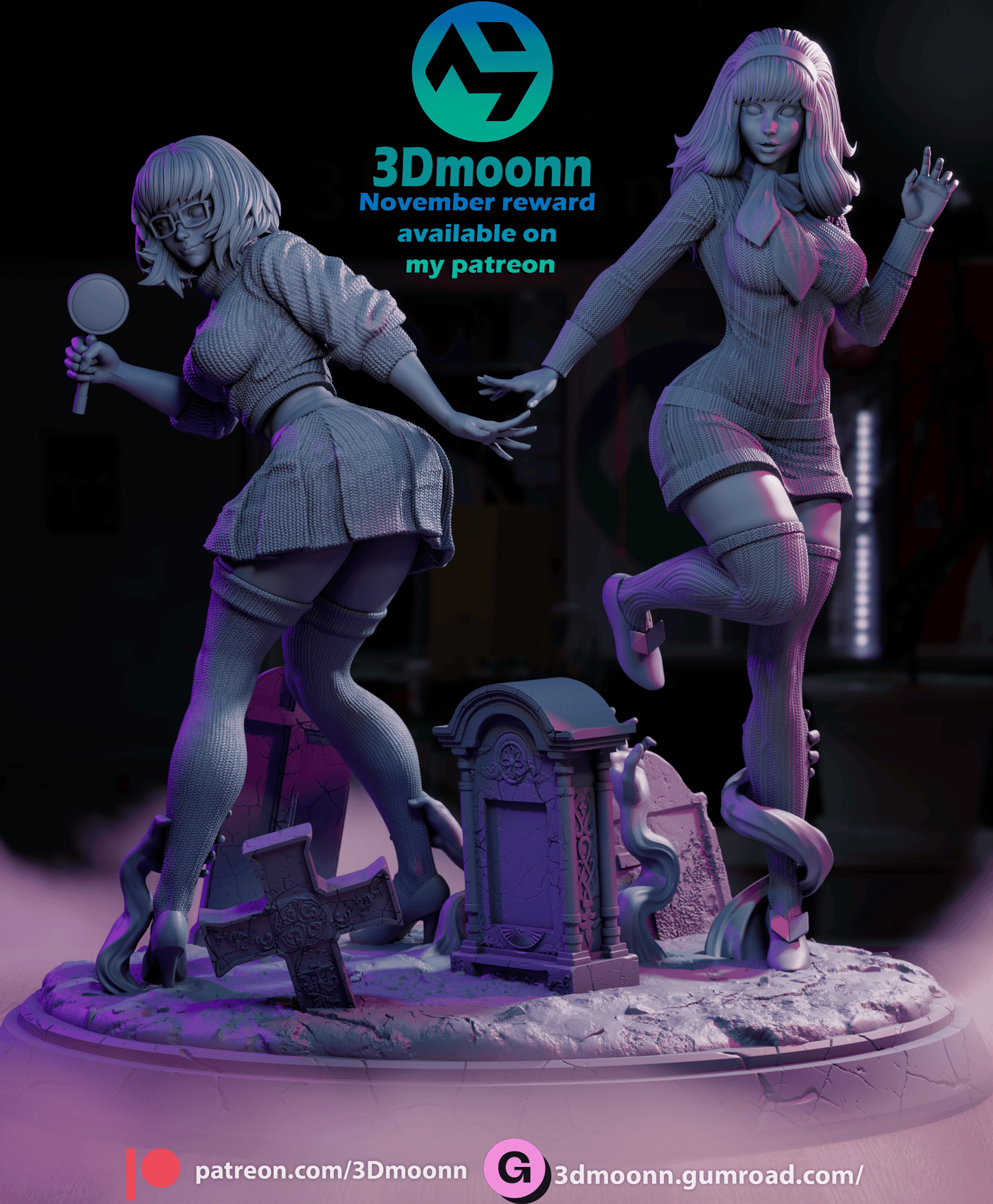 Daphne Resin Fan Art Sculpture