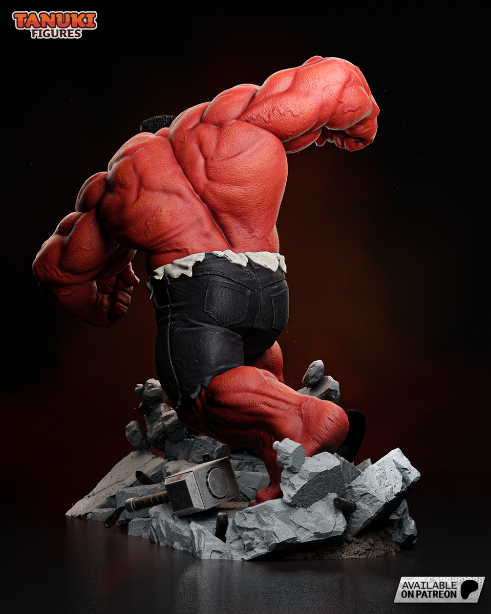 Red Hulk Resin Fan Art - MTO (Tanuki)