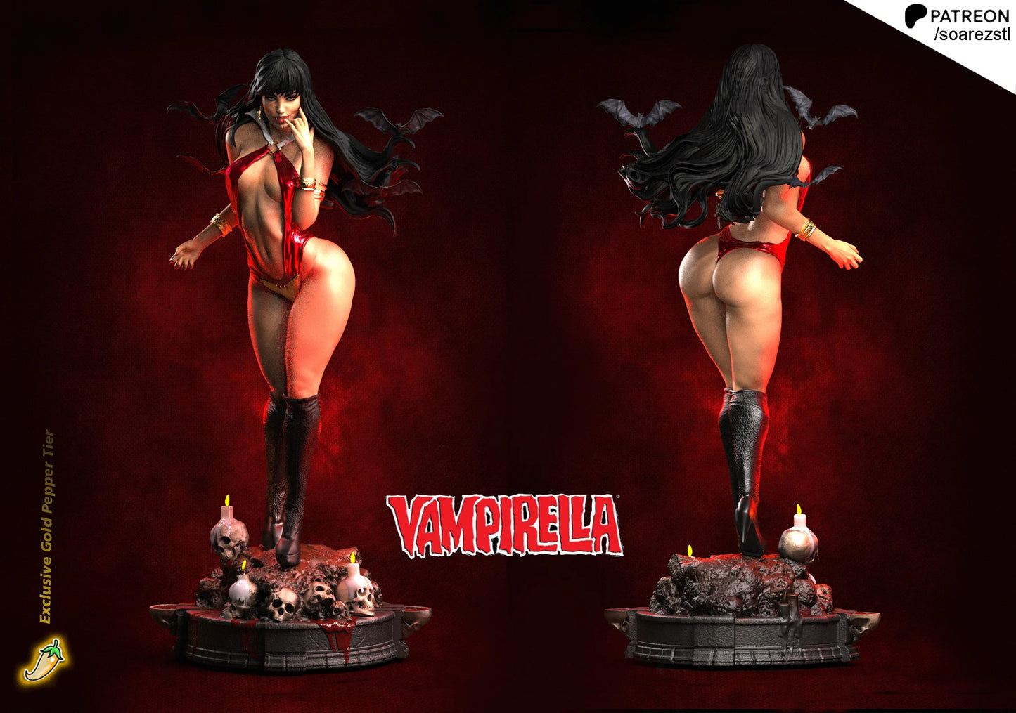 Vampirella Resin Fan Art Sculpture (Soarez)