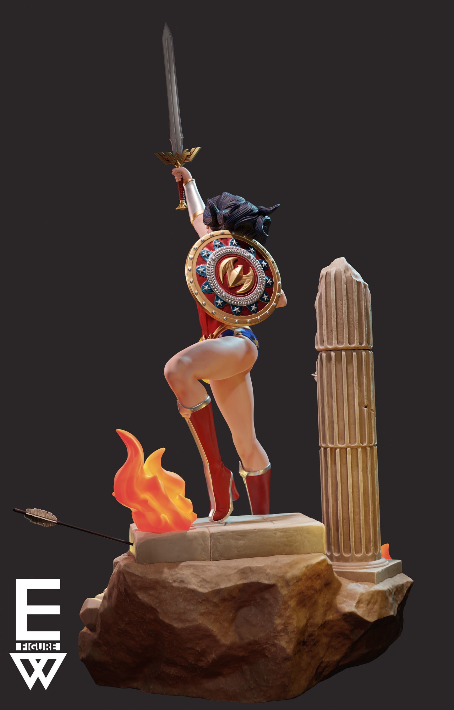 Wonder Woman Resin Fan Art Sculpture (EW)