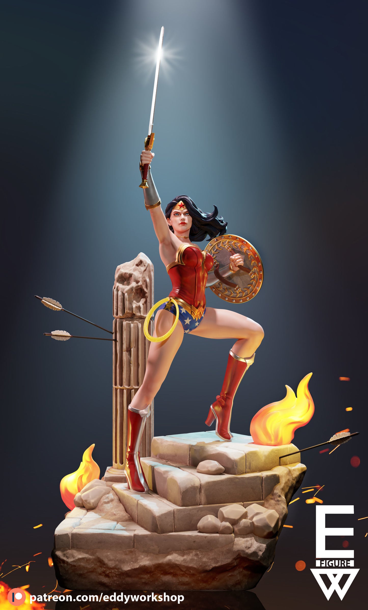 Wonder Woman Resin Fan Art Sculpture (EW)