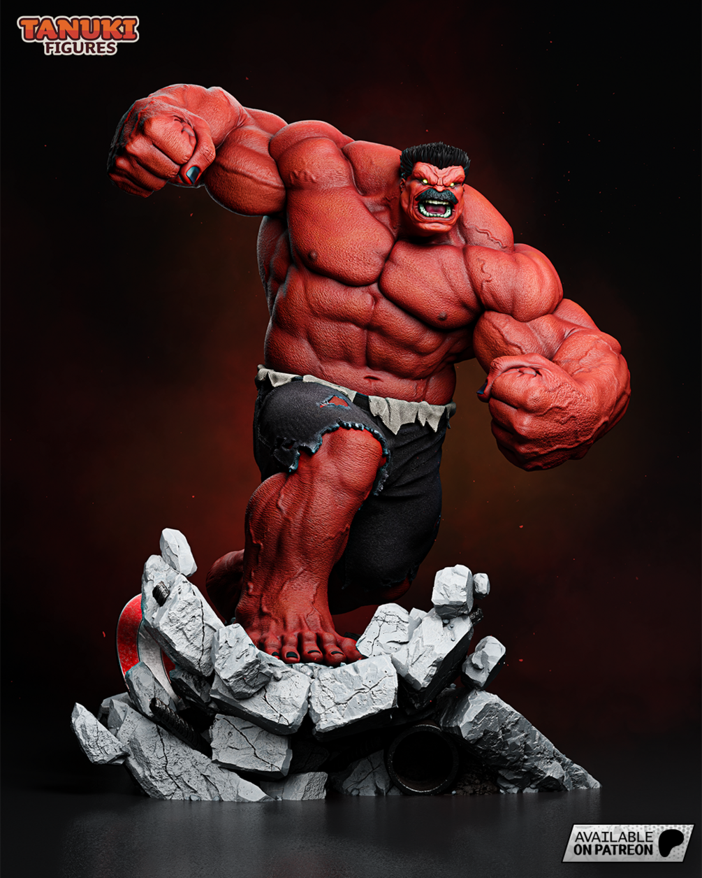 Red Hulk Resin Fan Art - MTO (Tanuki)