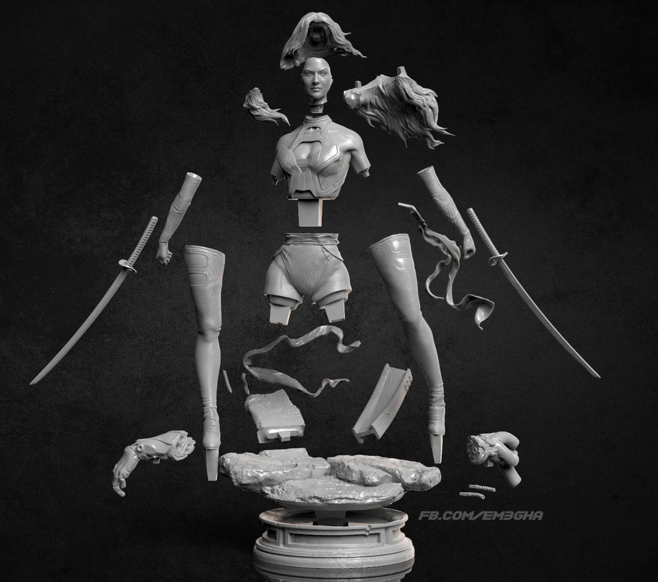 Psylocke Resin Fan Art - MTO (VXLabs)